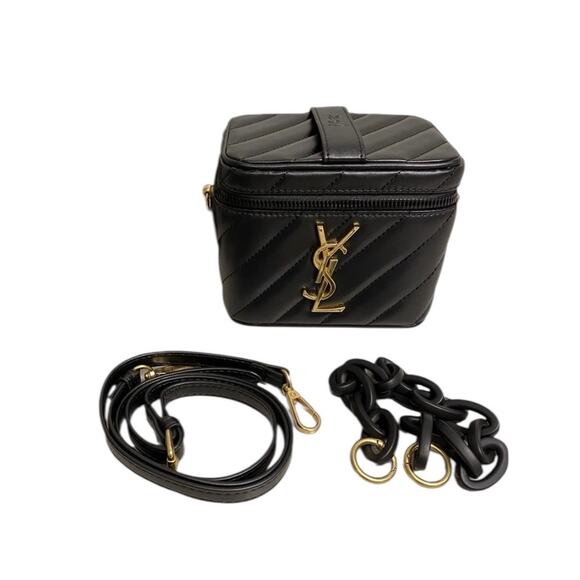 YSL Yves Saint Laurent Beaute GWP VIP Vanity Case Converted Bag Black NIB - Picture 6 of 14